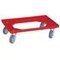 Kastenroller, Tragl. 250kg, Ladefl. LxB 600x400mm, Plattform offen, rot