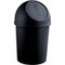 Abfallbehälter, 6l, HxØ 375x214mm, Korpus PP schwarz, Deckel PP schwarz