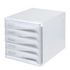 Schubladenbox, 5 Schublade(n), HxBxT 250x265x340mm, Kunststoff, weiß