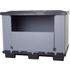 Paletten-Faltbox, HxLxB 915x800x1200mm, Auflast 500kg, Kunststoff, grau