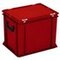 Euronorm-Koffer, HxLxB 335x400x300mm, 31l, PP, rot, Scharnierdeckel
