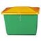 Streugutbehälter, 550l, HxBxT 780x1340x990mm, GFK, grün, Deckel orange