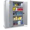 Großraum-Falttürenschrank, RAL7035, HxBxT 1950x1500x500mm, 4xStahlboden