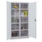 Schwerlast-Flügeltürenschrank,RAL7035,HxBxT 1950x1040x630mm,8xStahlboden