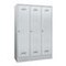 Abteilschrank, RAL7035, HxBxT 1850x1200x500mm, 3 Abt., Abt. B 400mm