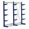 Kragarmregal, Grund+Anbau, HxBxT 1980x2494x700mm, 3 Ständer, RAL5010