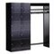 Schließfach-Garderobe,HxBxT 1950x1850x480mm,Korpus RAL7035,Front RAL3003