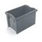 Drehstapelbehälter, HxLxB 350x600x400mm, 65l, PP, grau, Wände geschlossen