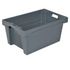 Euronorm-Drehstapelbehälter, HxLxB 350x600x400mm, 60l, PE, grau