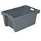 Euronorm-Drehstapelbehälter, HxLxB 350x600x400mm, 60l, PE, grau