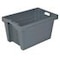 Euronorm-Drehstapelbehälter, HxLxB 400x600x400mm, 70l, PE, grau