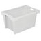 Euronorm-Drehstapelbehälter, HxLxB 350x600x400mm, 60l, PE, naturweiss