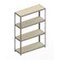Weitspannregal,Grundfeld,HxBxT 2470x1704x600mm,Fachl. 500kg,4xHolzboden