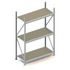 Weitspannregal,Grundfeld,HxBxT 2200x1507x650mm,Fachl. 600kg,3xHolzboden