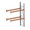 Palettenregal,Anbaufeld,HxBxT 2700x1825x800mm,2xTraversen,3 Stellplätze