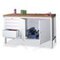 Werkbank, RAL7035, HxBxT 900x1500x700mm, Multiplexplatte, 4-Fuß