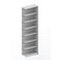 Büroregal,Anbaufeld,HxBxT 2550x756x335mm,8xStahlboden,7 OH,Korpus RAL7035