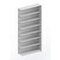 Büroregal, Anbaufeld, HxBxT 2550x1256x335mm, 8xStahlboden, 7 OH