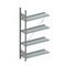 Lagerregal, Anbaufeld, HxBxT 1850x1006x336mm, Fachl. 80kg, 4xFachboden