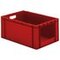 Euronorm-Stapelbehälter,HxLxB 270x600x400mm,51l,PP,rot,Wände geschlossen