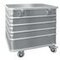 Alu-Kastenwagen,Tragl. 200kg,223l,HxLxB 740x730x580mm,Deckel anscharniert