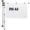 Wand-Planhalter, 2 Arme, Alu, schwarz/silber