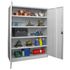 Schwerlast-Flügeltürenschrank,RAL7035,HxBxT 1950x1470x630mm,4xStahlboden