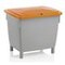 Streugutbehälter, 400l, HxBxT 930x968x776mm, HDPE, grau, Deckel orange