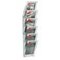 Wandprospekthalter,HxBxT 1130x230x190mm,f. 6xDIN A4,Ablage(n) transparent