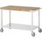 Werkbank, fahrbar, HxBxT 880x1250x700mm, Bucheplatte, Tragl. 450kg