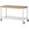Werkbank, fahrbar, HxBxT 880x1500x700mm, Bucheplatte, Tragl. 450kg