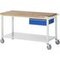 Werkbank, fahrbar, HxBxT 880x1500x700mm, Bucheplatte, Tragl. 450kg