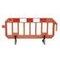Sperrgitter, HxB 1000x2000mm, HDPE, orange, m. rot/weißen Reflexstreifen