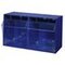 Klappkastenmagazin, HxBxT 355x600x311mm, 2 Kästen, Gehäuse blau