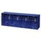 Klappkastenmagazin, HxBxT 210x600x172mm, 4 Kästen, Gehäuse blau