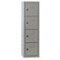 Schließfachschrank, RAL7035, HxBxT 778x225x200mm, 1x4 Fächer, Zyl.-Schl.