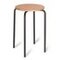 Stapelhocker, Sitz H 580mm, Sitz Buche, Gestell schwarz