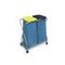 Müllsackständer, 2x120l, HxBxT 1010x750x500mm, Deckel Kunststoff schwarz