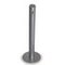 Standascher,HxØ 1041x100mm,Alu,Korpus neusilber,Säulenform,m. Schutzdach