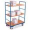 Etagenwagen, Tragl. 250kg, 3 Etage(n), Ladefl. LxB 1000x600mm, Holzetage