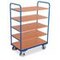 Etagenwagen, Tragl. 250kg, 5 Etage(n), Ladefl. LxB 1000x600mm, Holzetage