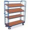 Etagenwagen, Tragl. 400kg, 4 Etage(n), neigbar, Ladefl. LxB 1650x650mm