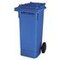 Mülltonne, 80l, HxBxT 930x445x520mm, Deckel blau, Korpus PE blau, 2 Räder