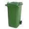 Mülltonne,240l,HxBxT 1075x580x730mm,Deckel grün,Korpus PE grün,2 Räder