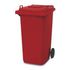 Mülltonne, 240l, HxBxT 1075x580x730mm, Deckel rot, Korpus PE rot, 2 Räder