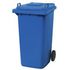 Mülltonne,240l,HxBxT 1075x580x730mm,Deckel blau,Korpus PE blau,2 Räder