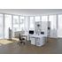 Höhenverstellbarer Schreibtisch, HxBxT 680-820x1800x800mm, Platte weiß