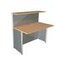 Haupttheke gerade, HxBxT 1150x1160x700mm, Platte Buche, Front alusilber