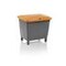 Streugutbehälter, 210l, HxBxT 775x790x605mm, HDPE, grau, Deckel orange