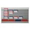 Auftragsplaner, 6 Fächer, HxB 918x1575mm, Ablage(n) Kunststoff, grau